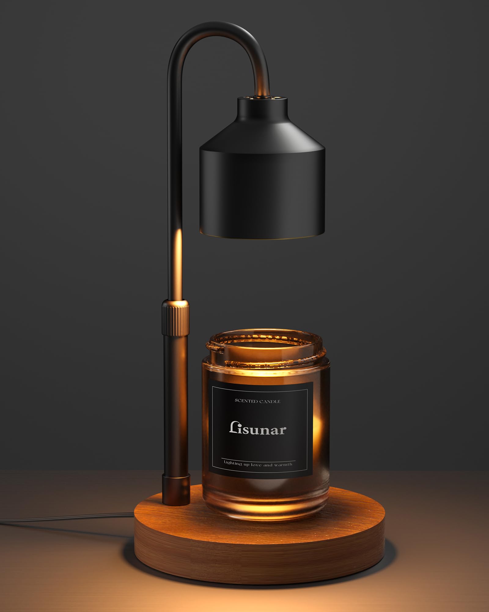 Electric Candle Warmer Lamp with Timer - Adjustable Height Wax Melter for Jar Candles, 2 Bulbs Included - Perfect for Home Decor, Romantic Ambiance & Aromatherapy