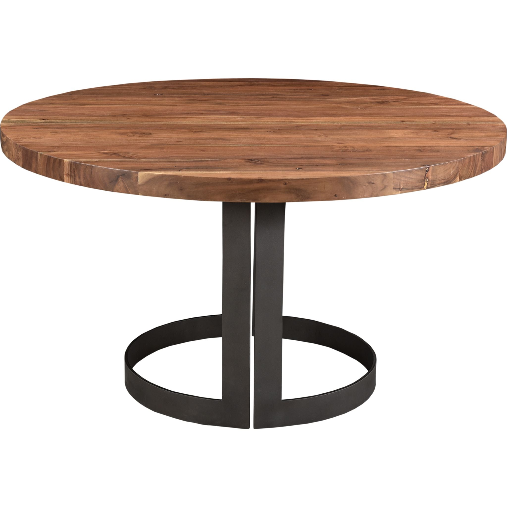 Modern Smoked Bent Dining Table - Elegant Wooden Kitchen Table for 6 - Perfect for Small Spaces, Dining Rooms & Open-Concept Living Areas