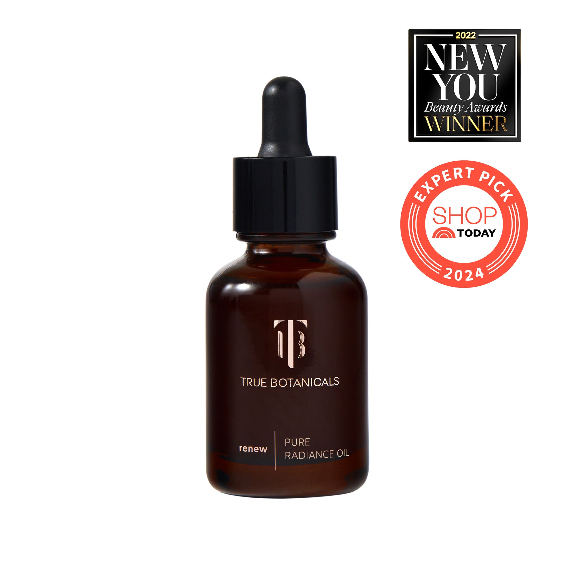 Pure Radiance Hydrating Facial Oil by RENEW - Organic Vitamin C & Hyaluronic Acid for Glowing Skin | Day & Night Moisturizer for Dry, Sensitive & Mature Skin | Perfect for Skincare Routine & Travel