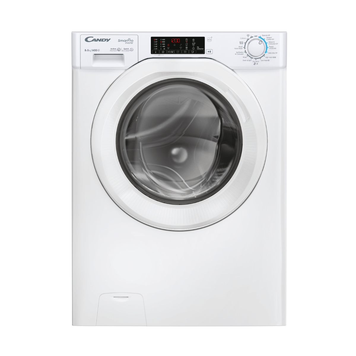 Candy CBUW4854TWM UK 2-in-1 Washer Dryer Combo - Front Load Under Cabinet Laundry Machine (820mm Height) - Perfect for Small Apartments, Condos & Space-Saving Homes