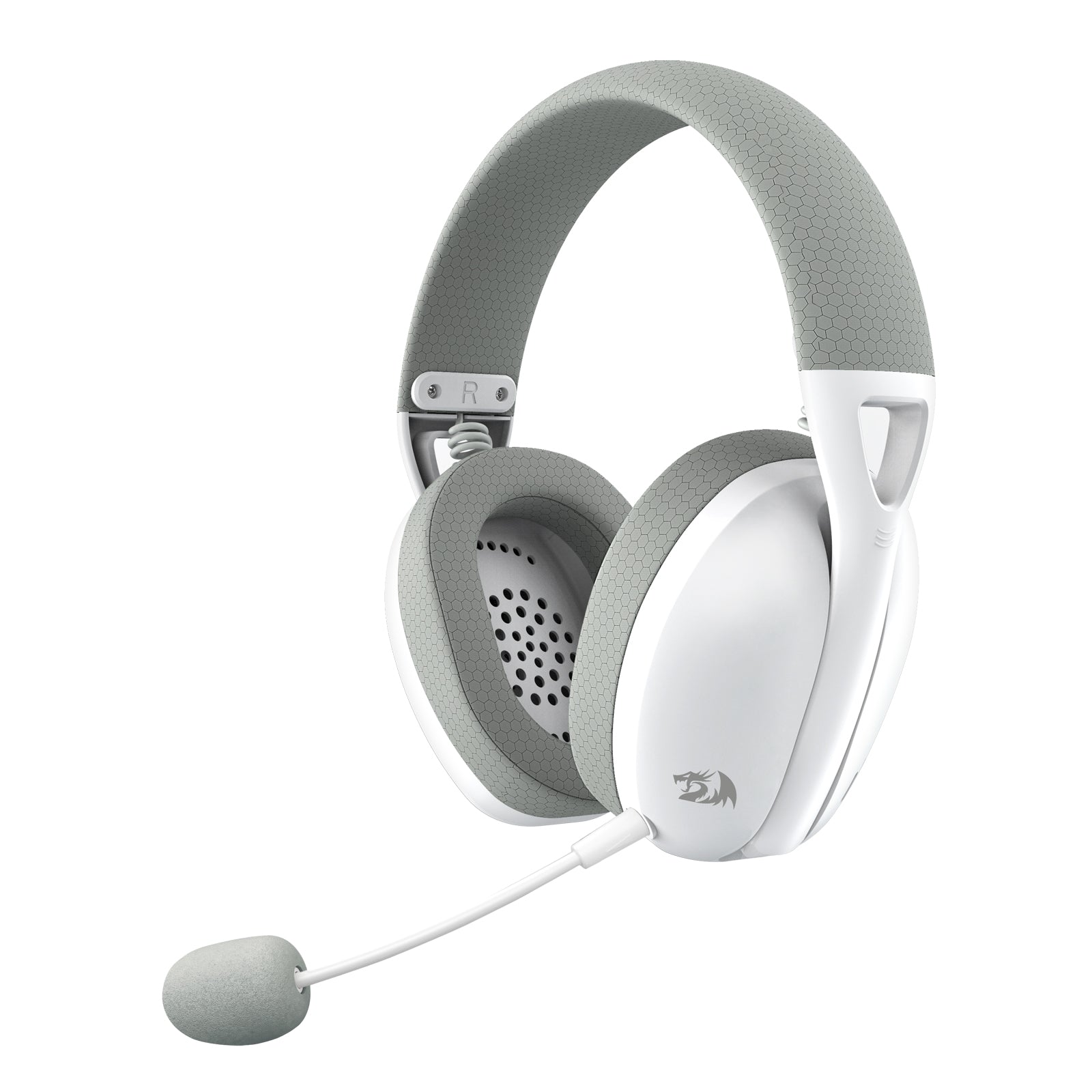 Redragon IRE H848G Wireless Gaming Headset - White/Gray - Immersive Sound for PC, PS5, Xbox & Mobile Gaming