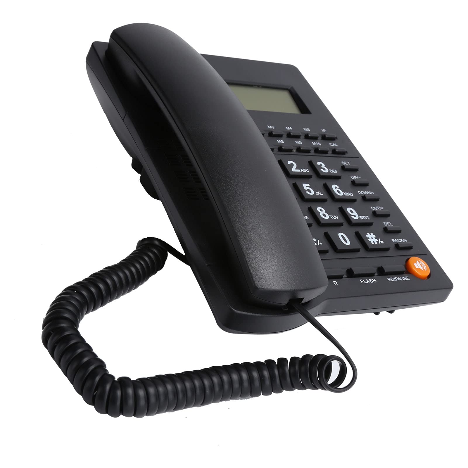 Landline Corded Telephone with Caller ID, Hands-Free Speakerphone, Volume Control & Backlit Display - Large Button Desktop Phone for Office, Home & Hotel Use - Perfect for Elderly & Business Communication