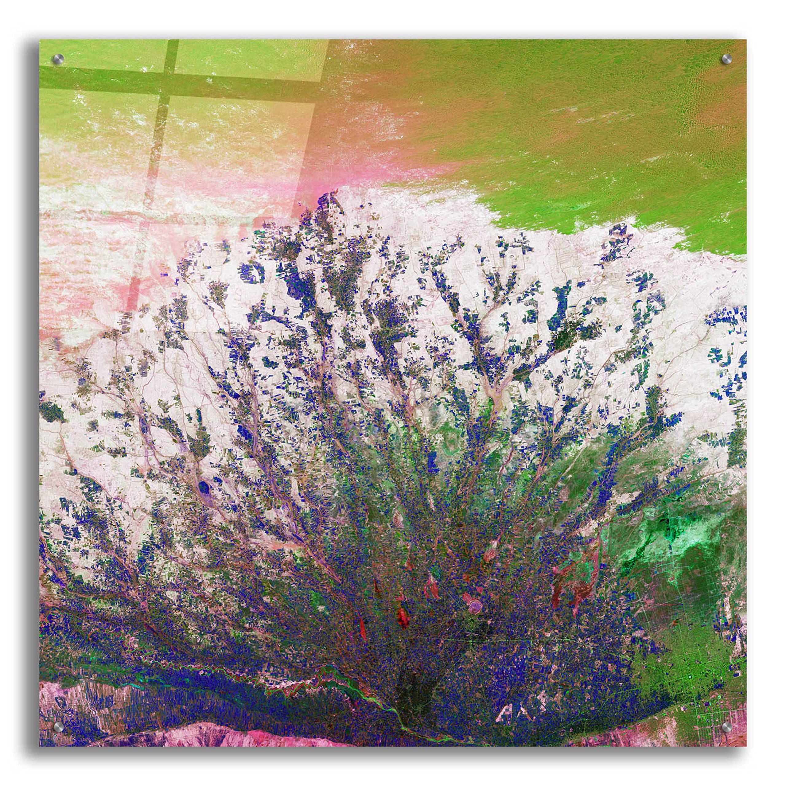 Epic Art 'Earth as Art: Fanned Out' - 36x36 Inch Modern Acrylic Glass Wall Decor - Stunning Home & Office Wall Art for Living Room, Bedroom, or Contemporary Spaces