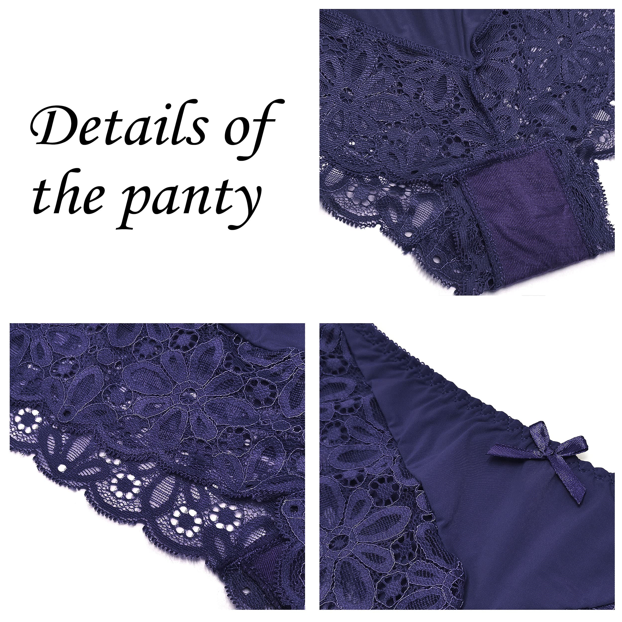 SHEKINI Women's Lace Lingerie Set - Push Up Underwire Bra & Matching Panty Set | Sexy Comfort for Date Night, Bridal Shower & Special Occasions