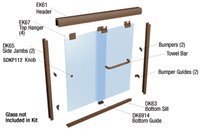 CRL Oil Rubbed Bronze 60x72 Inch EK Series Frameless Shower Door Kit - Perfect for Modern Bathroom Renovations & Spa-Style Showers