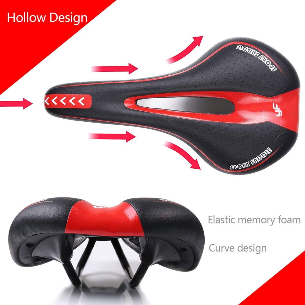 **Comfortable Mountain Bike Saddle with Breathable Design & Central Relief Zone – Ergonomic Bicycle Seat for Road & MTB – Perfect for Long Rides & Commuting**