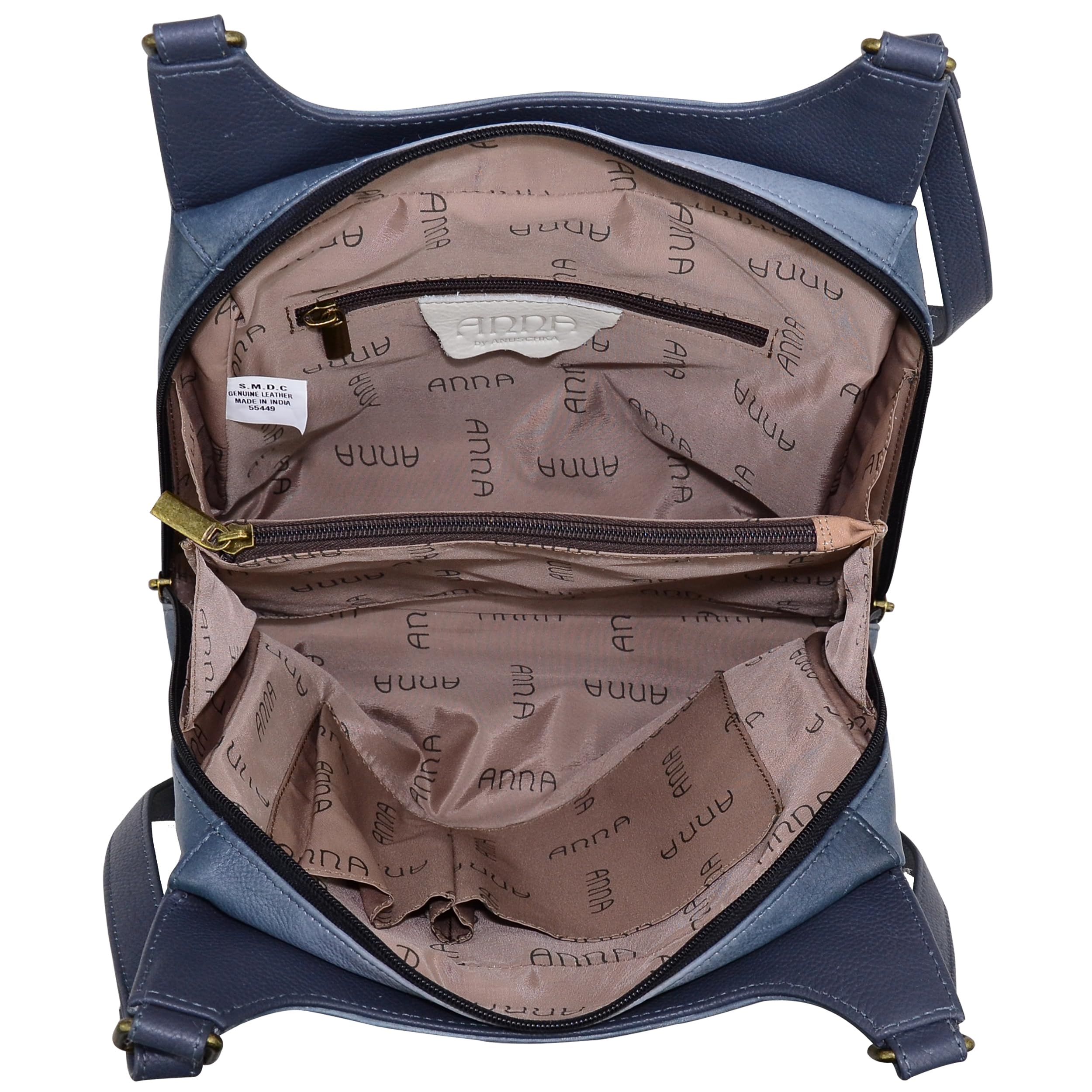 Anuschka Anna Women's Hand-Painted Leather Triple Compartment Satchel Purse - Perfect for Work, Travel & Everyday Use