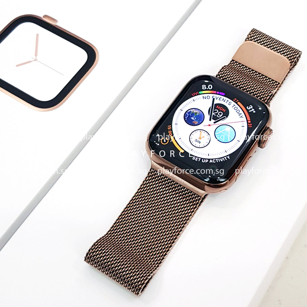 Apple Watch Series 4 40mm Stainless Steel with Cellular - Smartwatch for Fitness Tracking, Calls & Notifications - Perfect for Workouts, Business & Everyday Use
