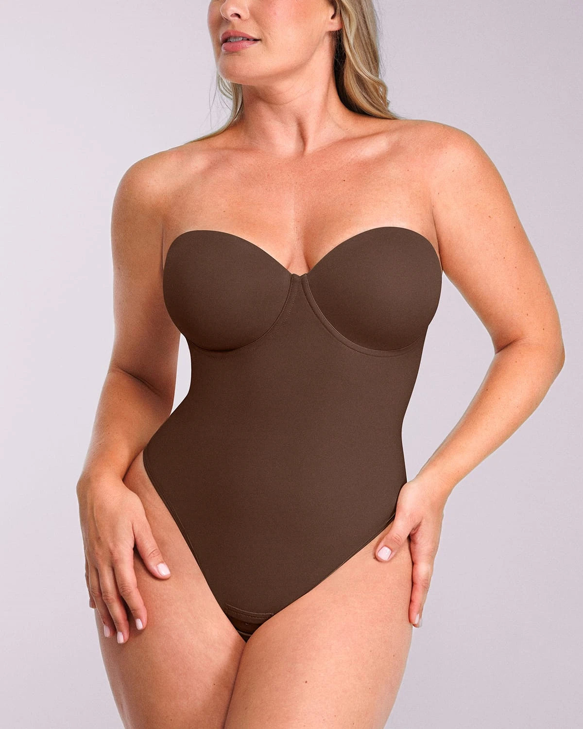 Bare Essentials™ AirSlim® Strapless Thong Bodysuit - Seamless Invisible Shapewear for Women | Perfect for Wedding, Evening Dresses & Special Occasions