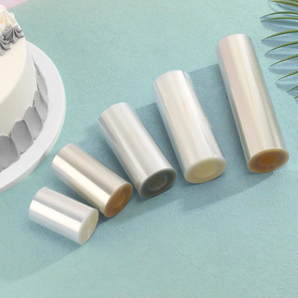 RAYNAG 2.3 Inch Clear Plastic Cake Collar - Transparent Mousse Cake Wrap Sheet Roll for Baking, Cake Decorating, and Pastry Making - Perfect for Home Bakers and Professional Chefs