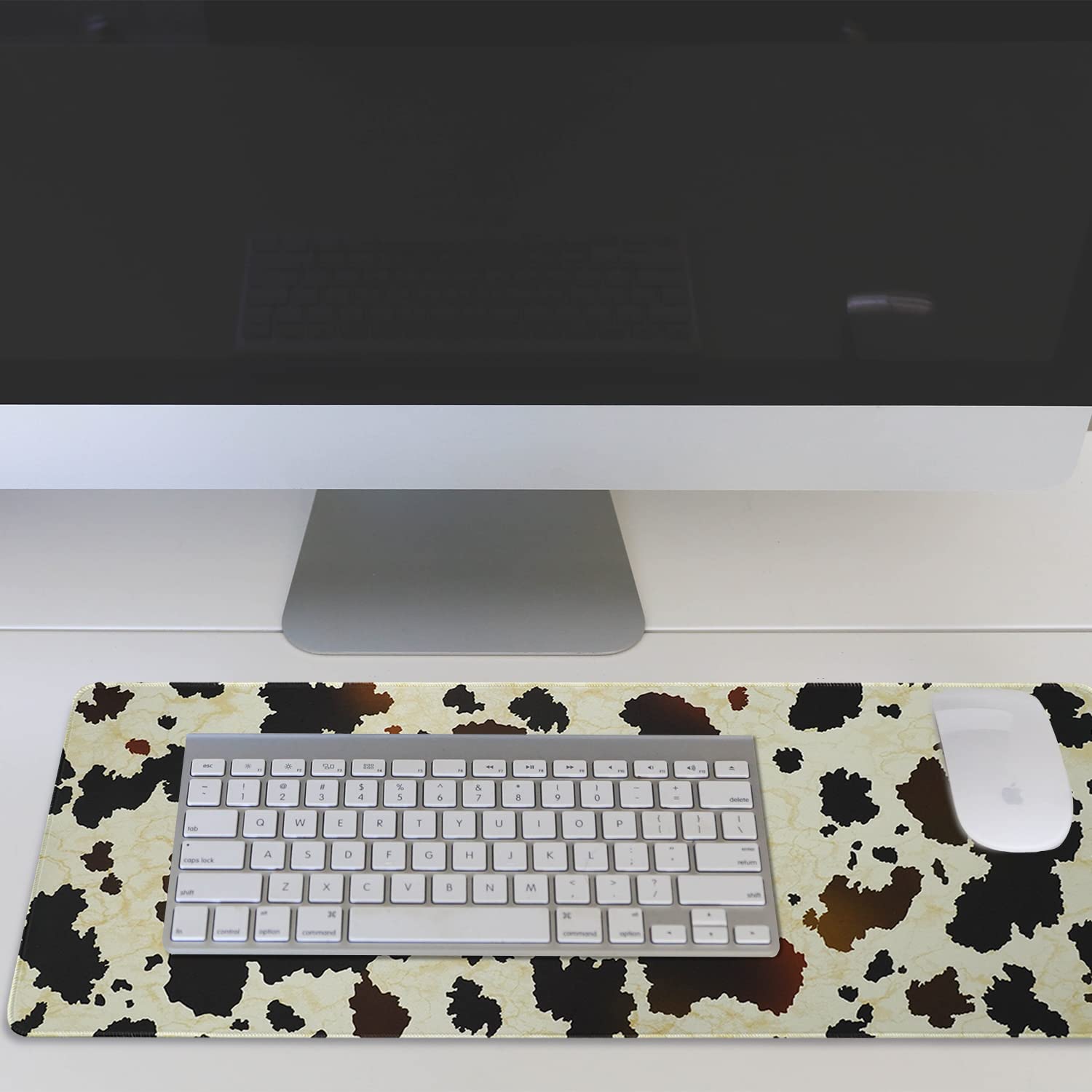 Cow Print Mouse Pad XL - Large Extended Gaming Mouse Pad for Desk (31.5