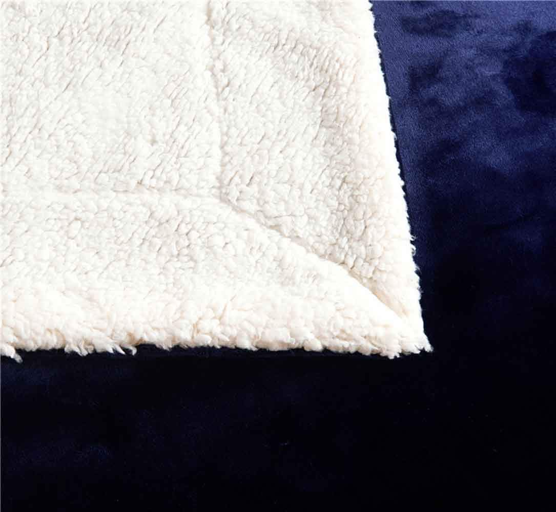 Soft Sherpa Throw Blanket - Cozy Faux Fur & Flannel Wool Blanket for Couch, Bed - Double Thick Warm Plush Blanket for Winter, Home Decor, Gifts