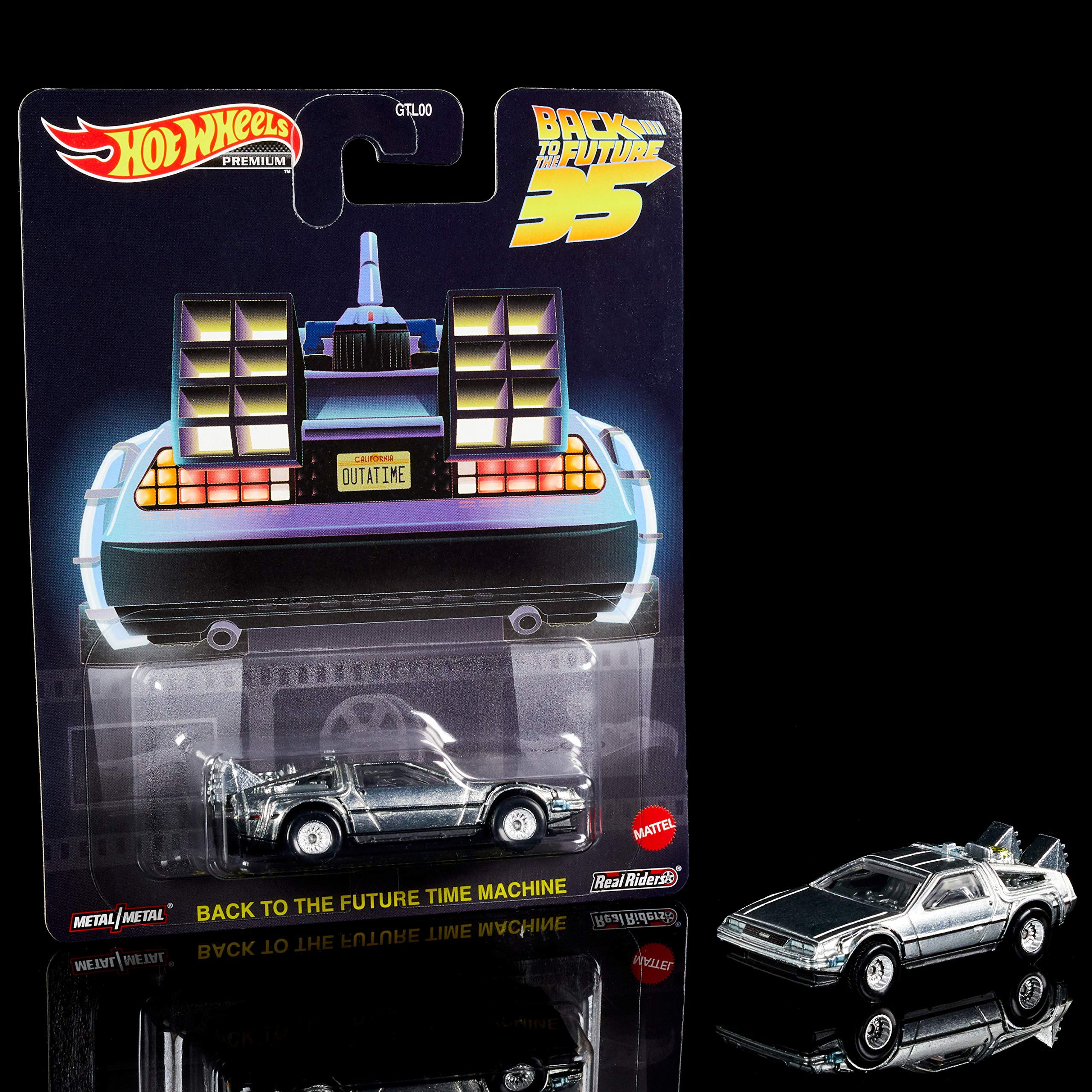 Hot Wheels Back to The Future 35th Anniversary Delorean Time Machine Die-Cast Model Car - Limited Edition Collectible Toy for Adults & Kids - Perfect Gift for Movie Fans & Car Collectors - Great for Display, Play, and Nostalgic Decor
