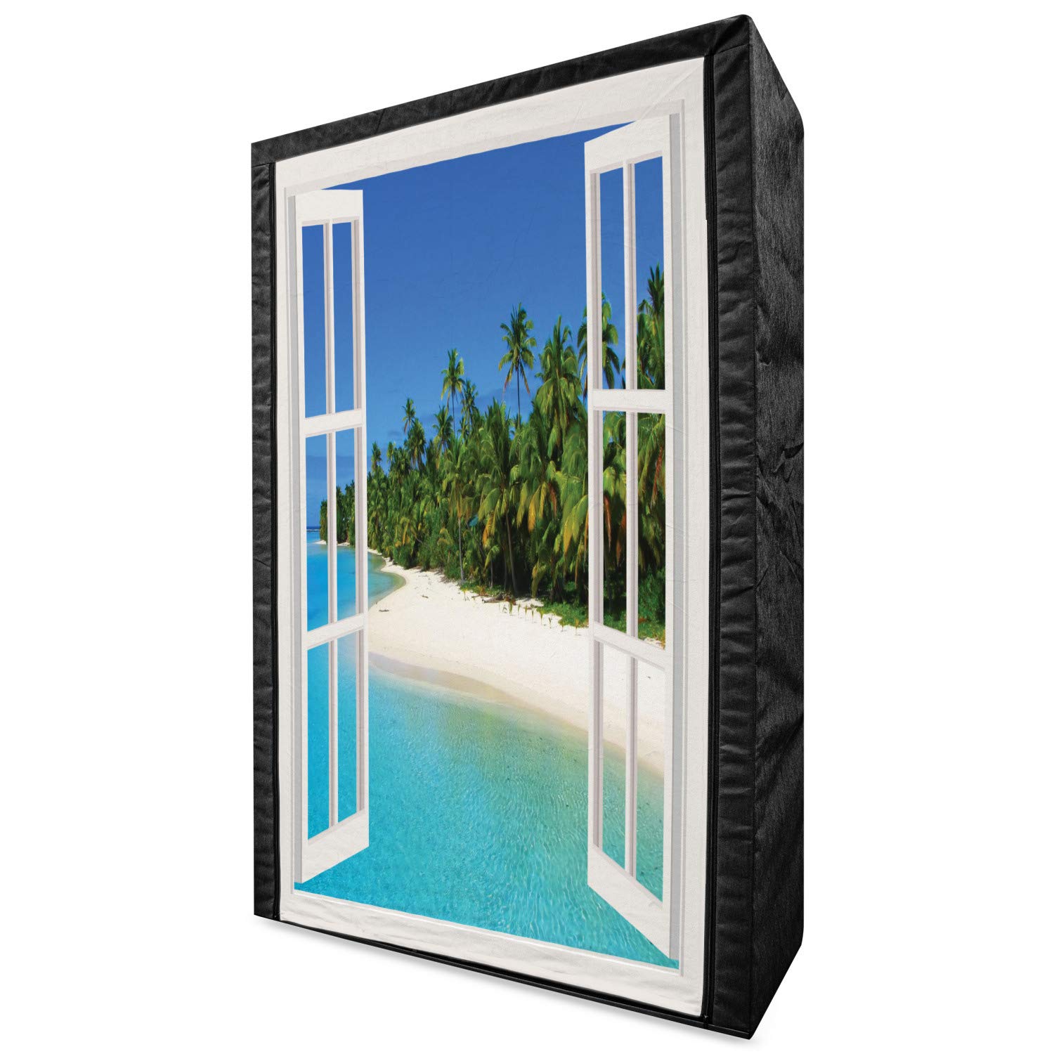Ambesonne Ocean Themed Portable Fabric Wardrobe - 42.5