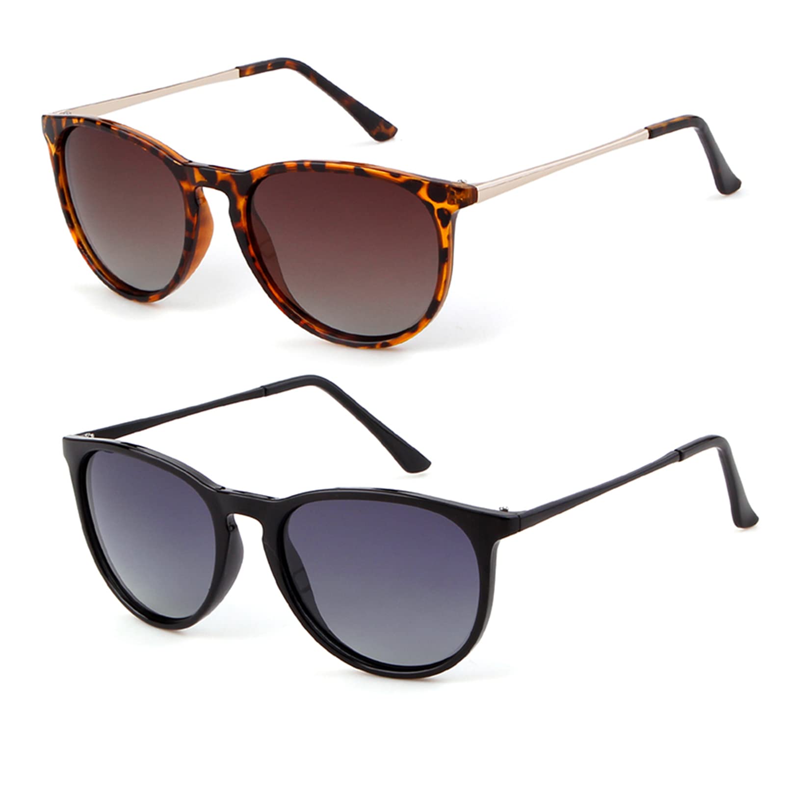 Stylish Polarized Sunglasses for Women & Men - Vintage Retro Round, Square & Rectangle Y2K Shades with UV400 Protection | Perfect for Beach, Driving & Outdoor Activities
