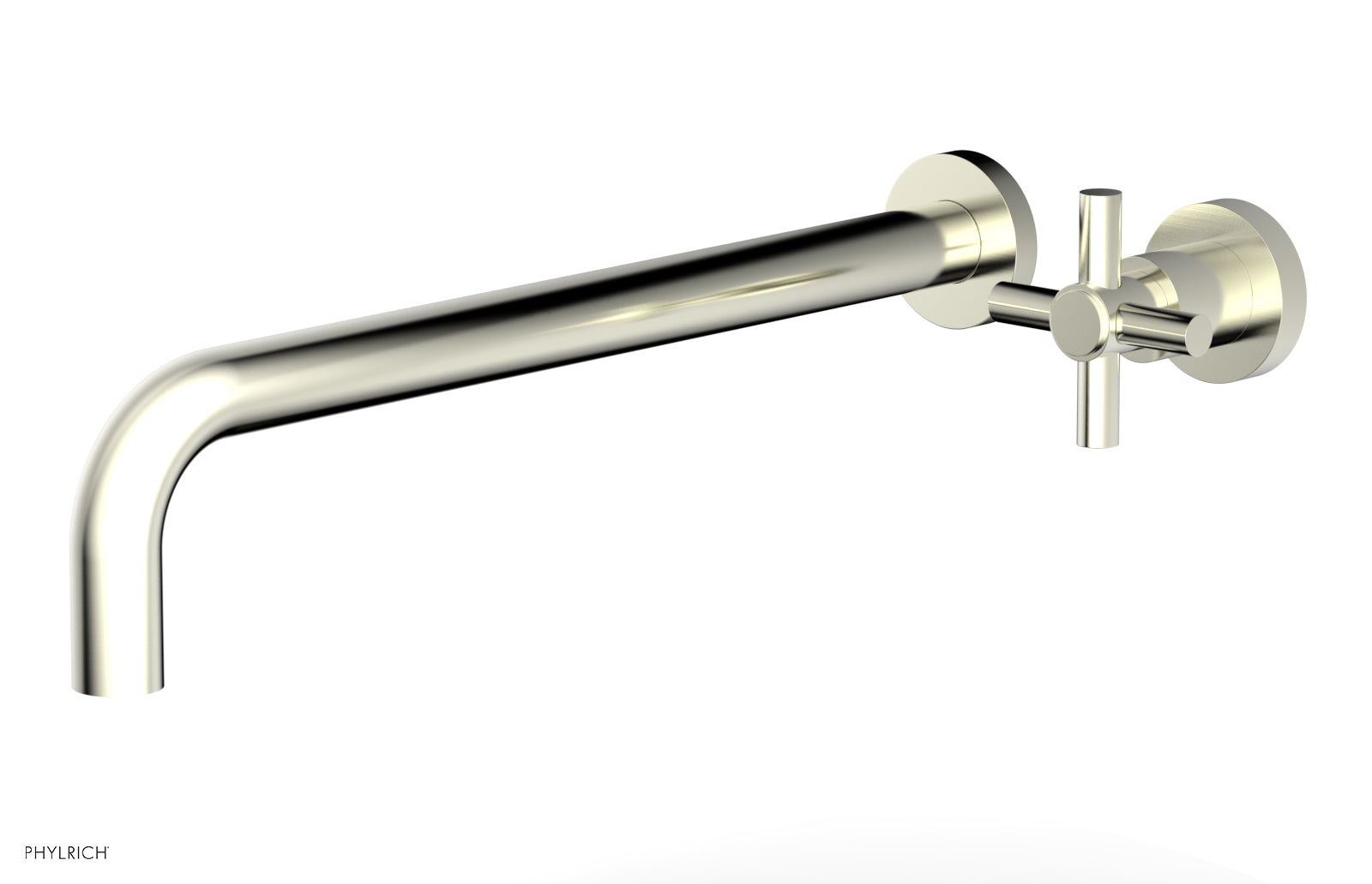 Basic 14 Single Handle Wall Mounted Lavatory Faucet Set with Cross Handle D131 18 - Perfect for Bathroom Sink, Powder Room & Guest Bath Installation
