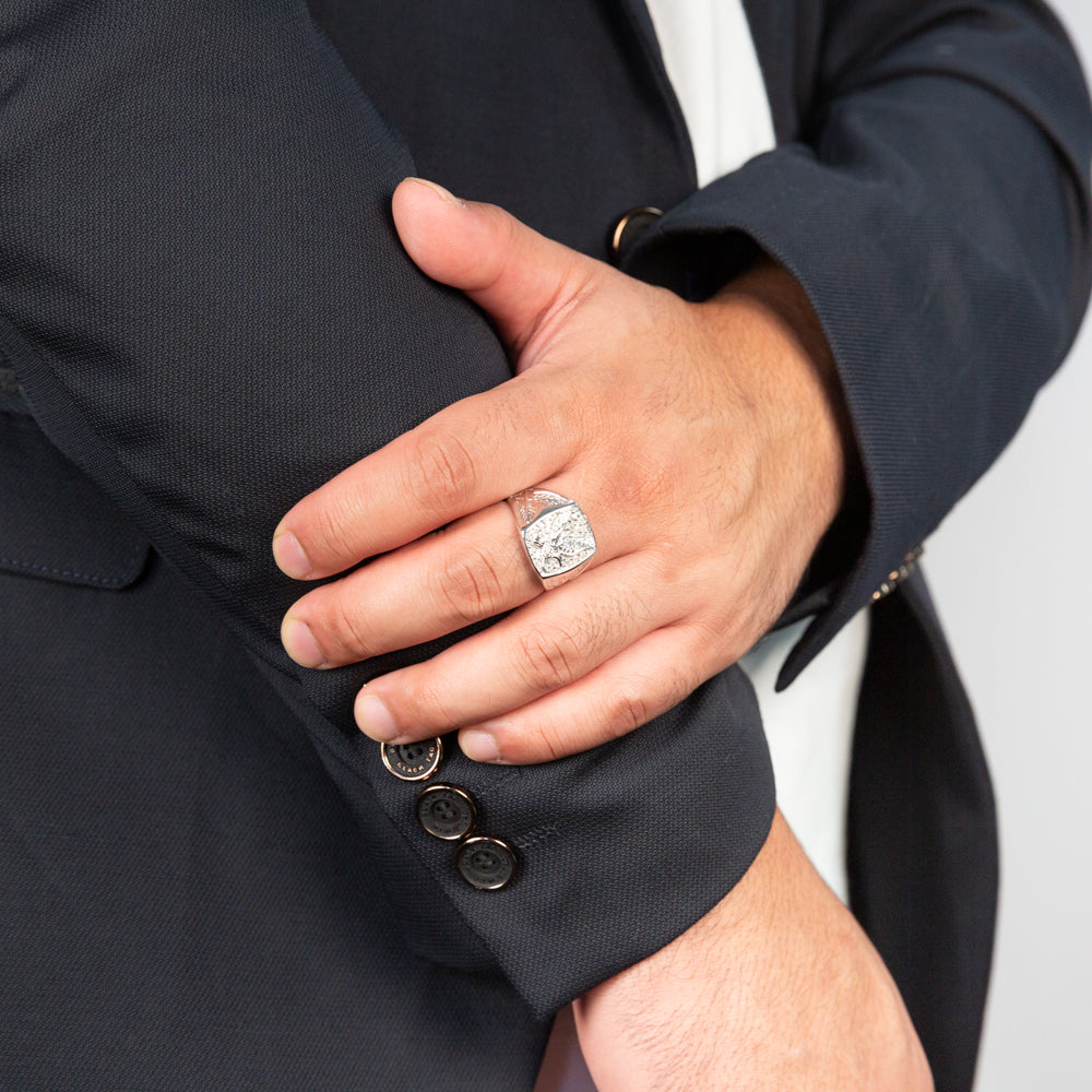 20 Diamonds Sterling Silver Eagle Men's Ring - Perfect for Gifts, Weddings & Special Occasions