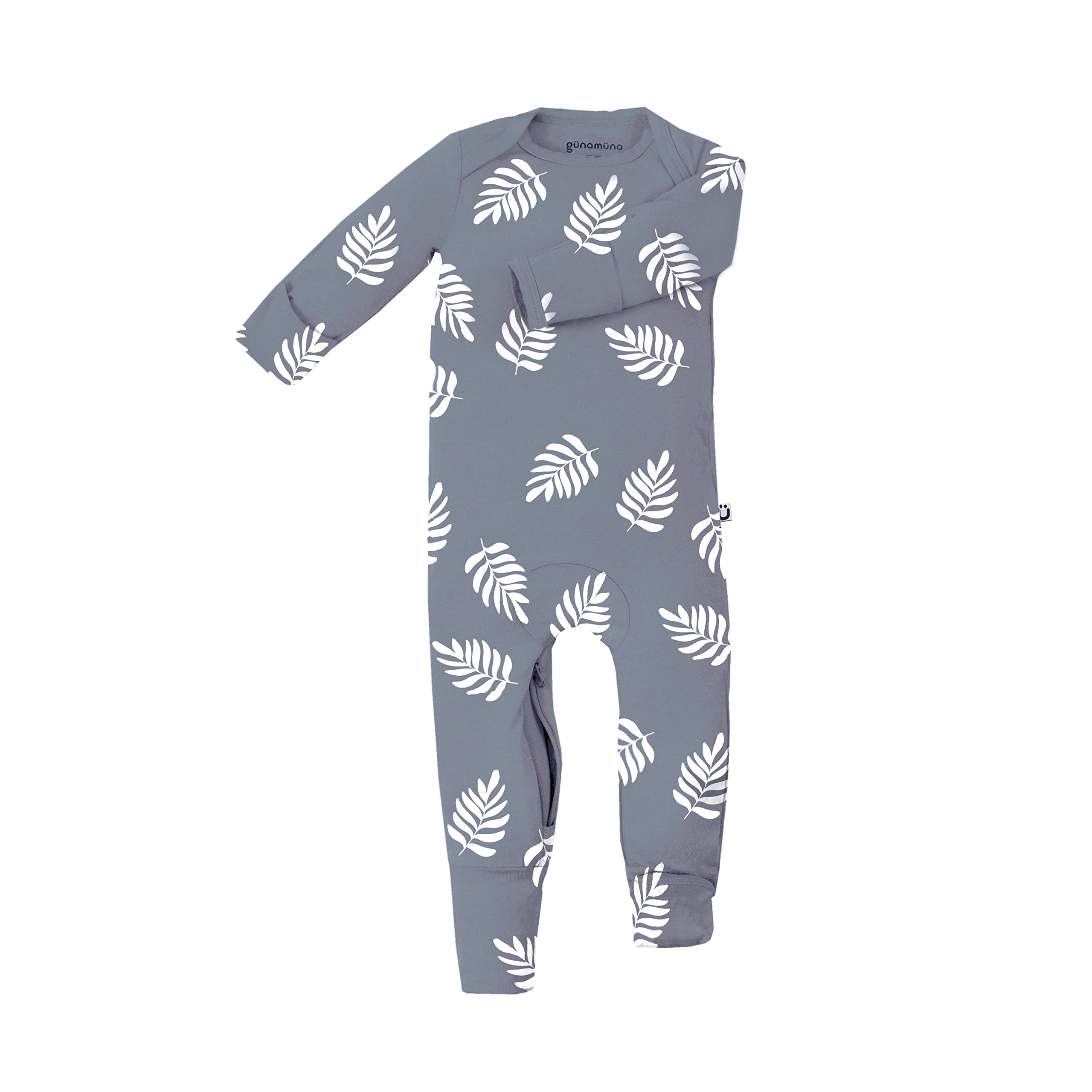 GUNAMUNA Ultra-Soft Bamboo Baby Pajamas - Convertible Footie Romper & Sleeper with Easy Diaper Zipper | Unisex Toddler Sleepwear for Boys & Girls | Perfect for Nighttime, Naptime & Playtime