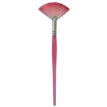 Fantasea 2-Tone Translucent Fan Brush - Pink Makeup Brush for Blending, Highlighting & Contouring - Perfect for Professional Makeup Artists & Home Beauty Routines
