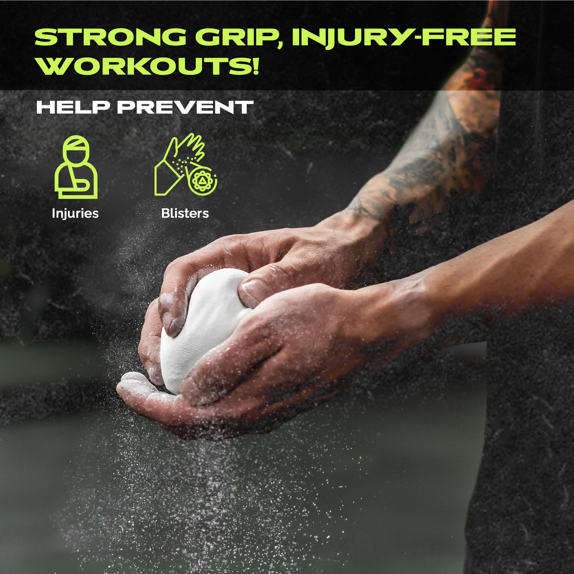 Gym Chalk | Premium Magnesium Carbonate Athletic Chalk for Superior Grip - Ideal for Weightlifting, Gymnastics, Rock Climbing & CrossFit Workouts