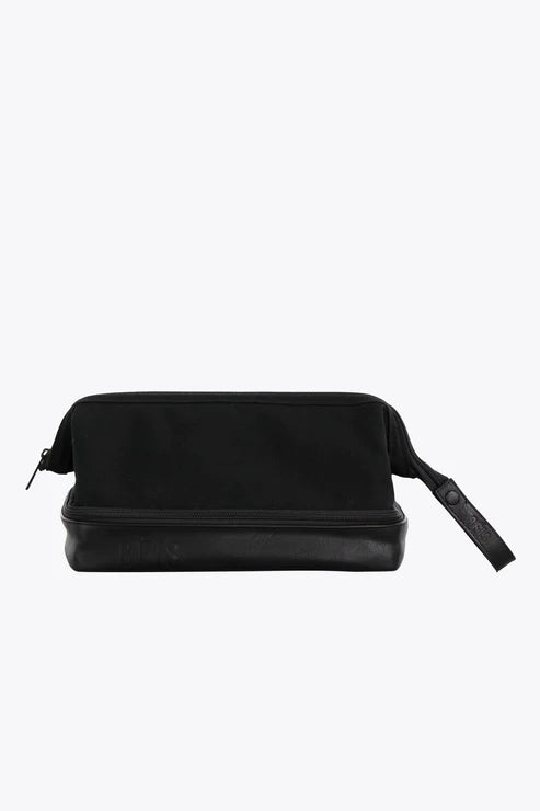 Premium Black Dopp Kit for Men - Travel Toiletry Bag with Waterproof Lining - Perfect for Gym, Camping & Business Trips