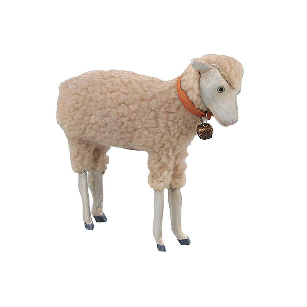 Bethany Lowe Designs German Sheep Reproduction Figurine - Vintage Farmhouse Decor for Home, Garden, and Seasonal Displays