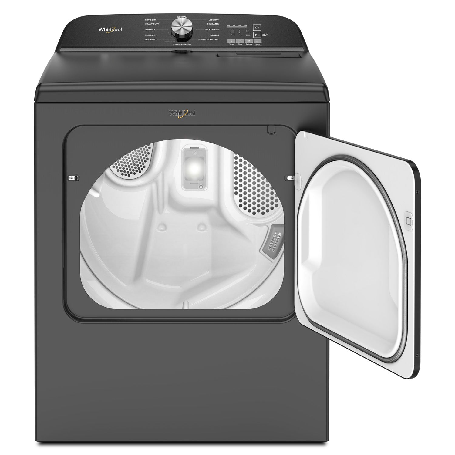 Whirlpool YWED6150PB 7.0 Cu Ft Capacity Electric Dryer in Volcano Black - Perfect for Laundry Rooms, Apartments & Large Families