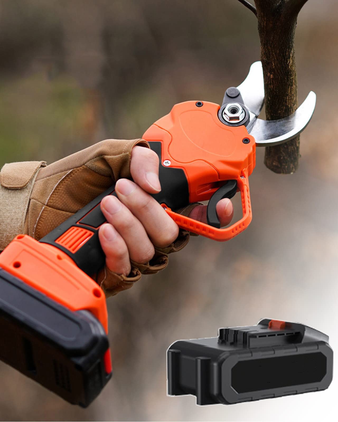 Electric Pruners & Tree Trimmers - 30MM Cutting Capacity, Rechargeable Battery, Includes Storage Box - Perfect for Gardening, Fruit Tree Pruning & Branch Cutting