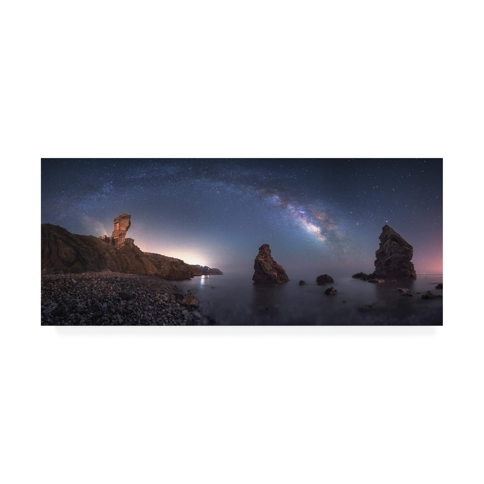 Juan Facal Photography - Sea of Galaxies Fine Art Print, 14x32 Inches, Stunning Space Wall Decor for Living Room, Bedroom & Office