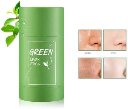 REETIK FASHION HUB Green Tea Extract Face Mask (1PCS) - Deep Pore Cleansing, Moisturizing & Skin Brightening Treatment - Removes Blackheads for Men & Women - Perfect for Daily Skincare & Spa Nights