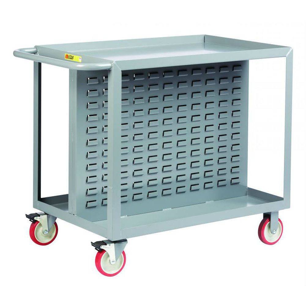 Heavy Duty Rolling Trash Bin Cart - 32 Gallon Capacity with Lid & Wheels for Easy Transport - Perfect for Home, Office, Garage & Outdoor Use