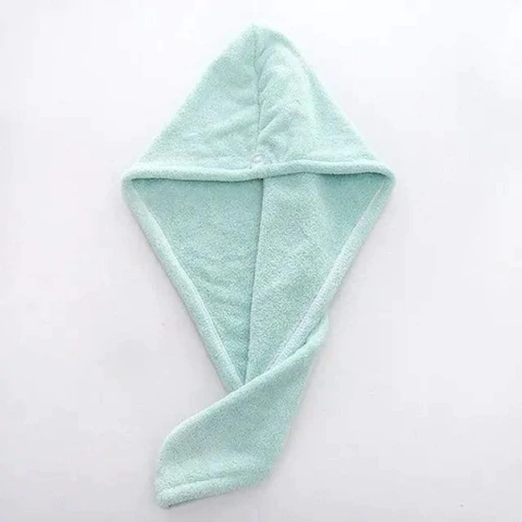 MIDASTRA FASHION Quick Dry Microfiber Hair Towel Wrap - Soft Absorbent Turban Cap for Women (Pink & Pistachio, 500 TC) - Perfect for Post-Shower, Spa, Swimming & Hair Care Routine