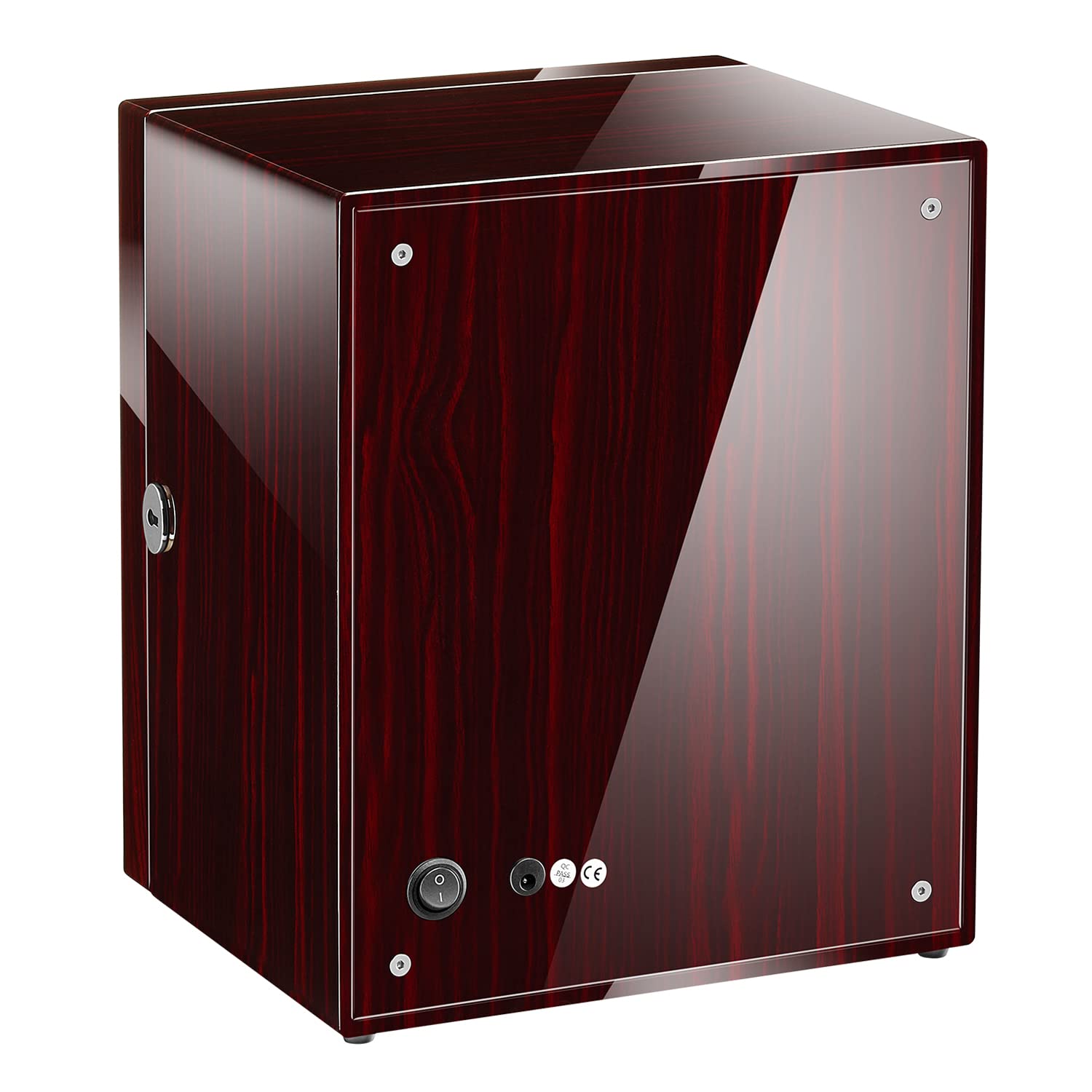 JQUEEN 6 Watch Winder with Piano Finish & High-Gloss Lacquer - Adjustable Watch Pillows, Quiet Japanese Mabuchi Motor, Built-in LED Light - Perfect for Automatic Watch Collection, Display & Storage at Home/Office