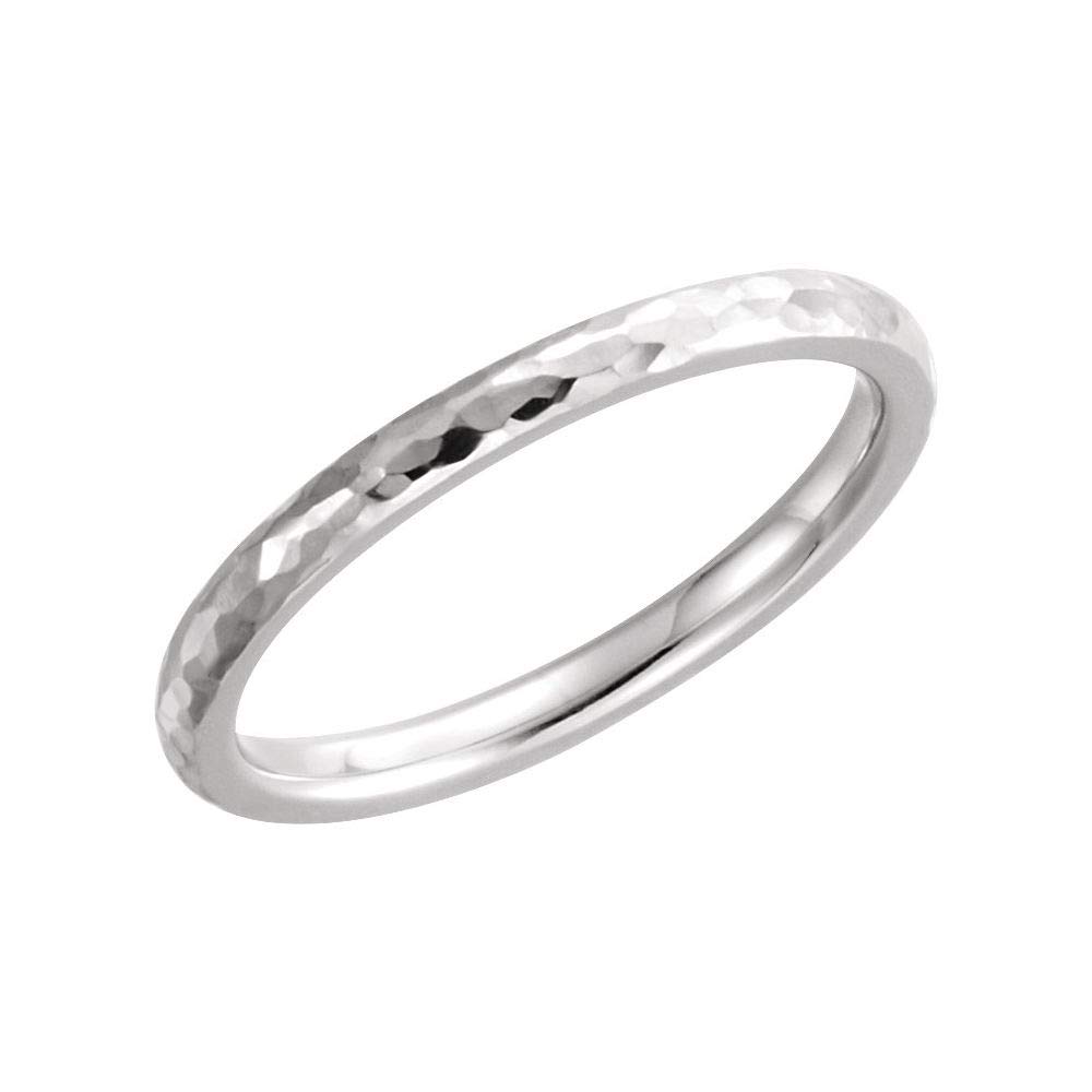 Milgrain Wedding Band Ring - Hammer Finish, Comfort Fit, Solid 925 Sterling Silver or 10k/14k/18k Yellow/Rose/White Gold & Platinum - Classic Domed Design (2mm/3mm/4mm/6mm) - Perfect for Engagements, Anniversaries & Bridal Jewelry Sets