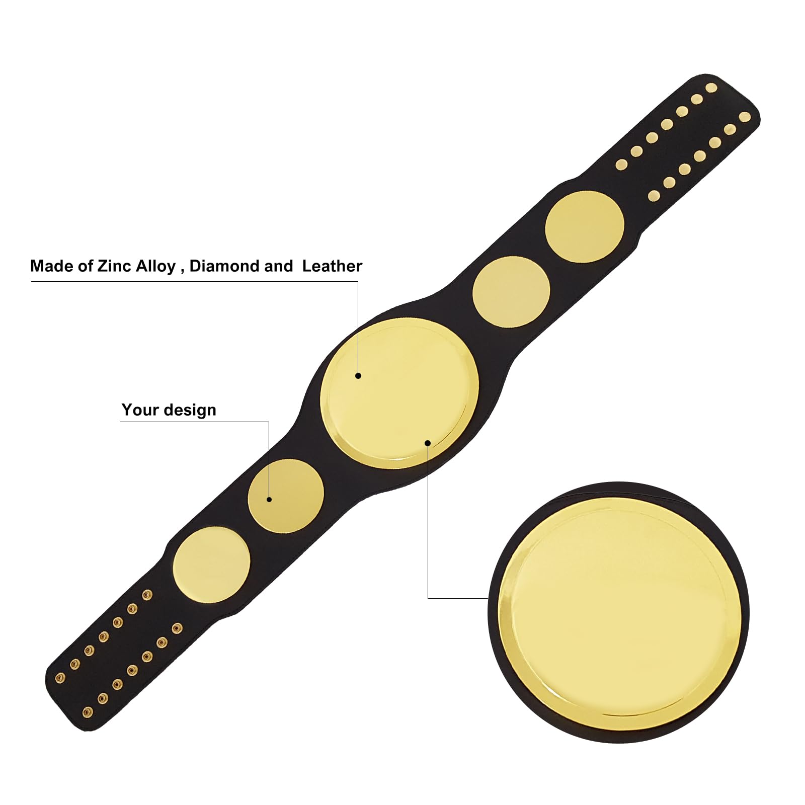 Custom Championship Belt - Personalized Engraved Trophy Belt for Sports Awards & Competitions | Fully Customizable for All Sports | Perfect for Boxing, Wrestling, MMA & Team Championships