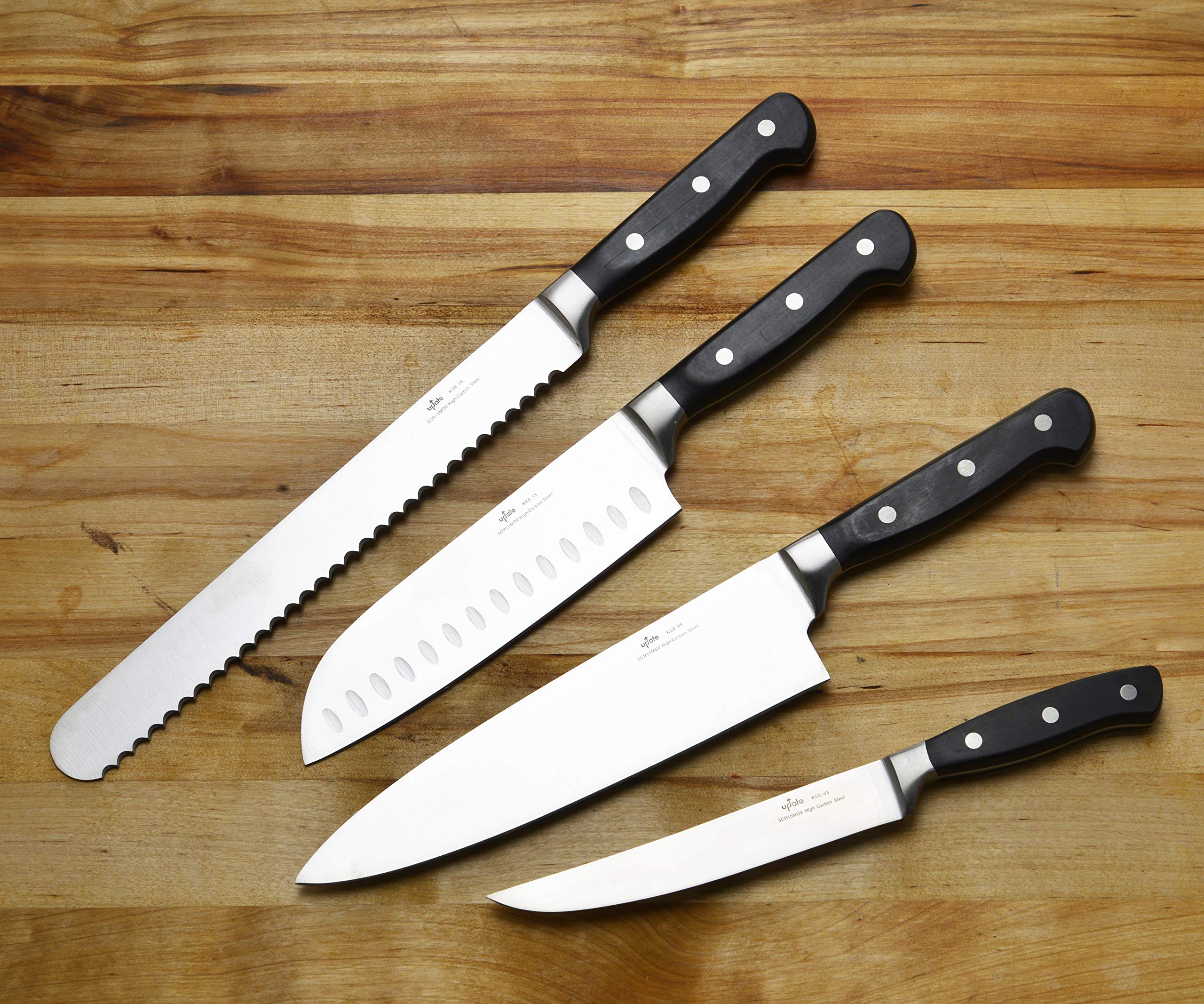 Update International KGE-06 10-Inch Forged Bread Knife - Professional Stainless Steel Serrated Blade for Slicing Bread, Cakes & Pastries - Perfect for Bakeries, Restaurants & Home Kitchens