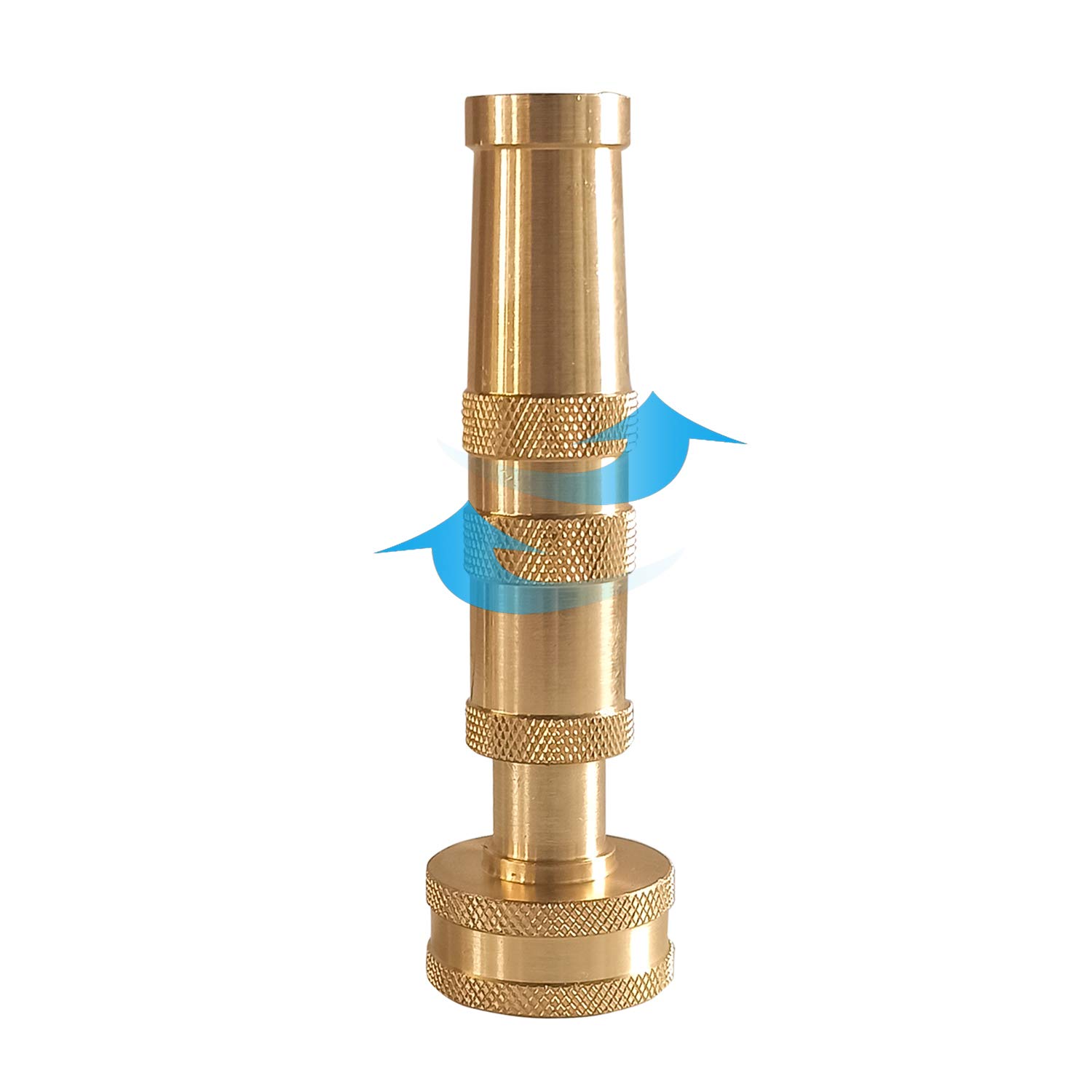 Heavy-Duty Brass Hose Nozzle 2 Pack - Adjustable Twist Spray for Garden & Car Wash