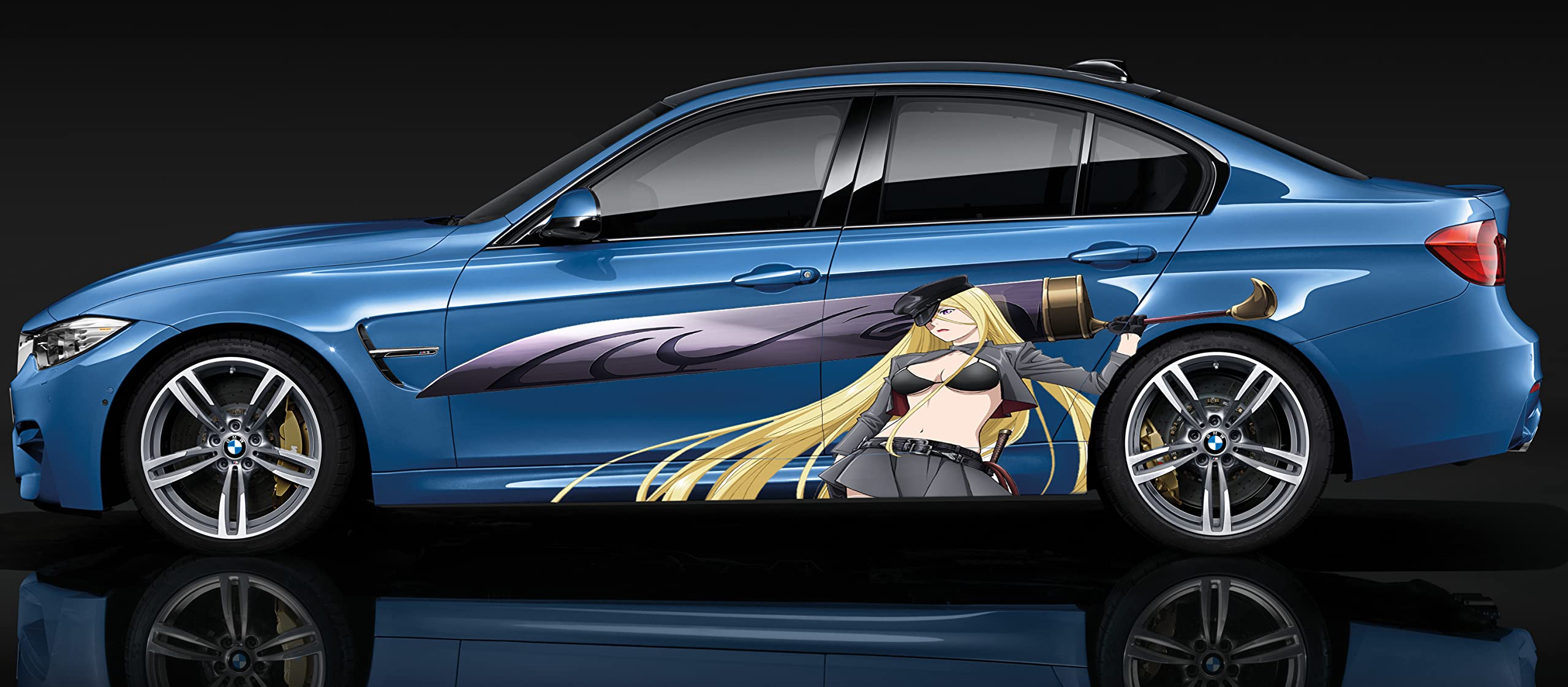 Anime Police Girl Vinyl Decal Sticker for Cars - 20x60 Inches Waterproof Car Side Graphics - Perfect for Vehicles, Laptops, Windows & Motorcycle Customization