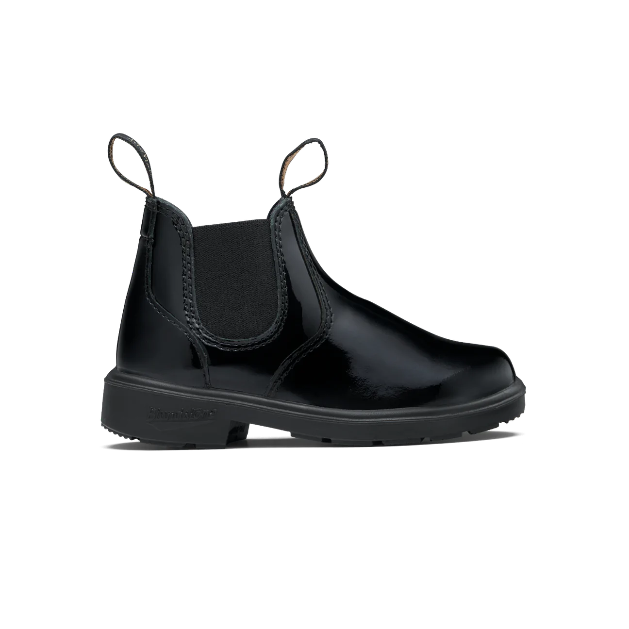 Blundstone Black Patent Leather Kids' Chelsea Boots - Waterproof & Comfortable for School, Play & Outdoor Adventures