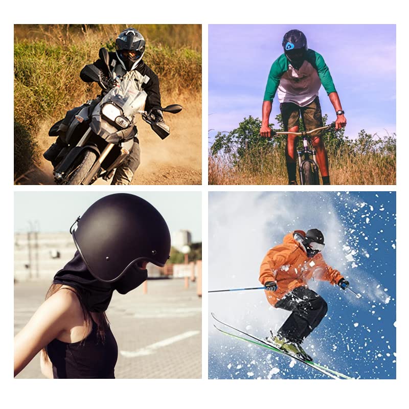 4 Pack Tactical Balaclava Face Mask - Full Face Cover for Ski, Motorcycle, Running & Winter Sports - Breathable Neck Gaiter for Outdoor Activities & Cold Weather Protection
