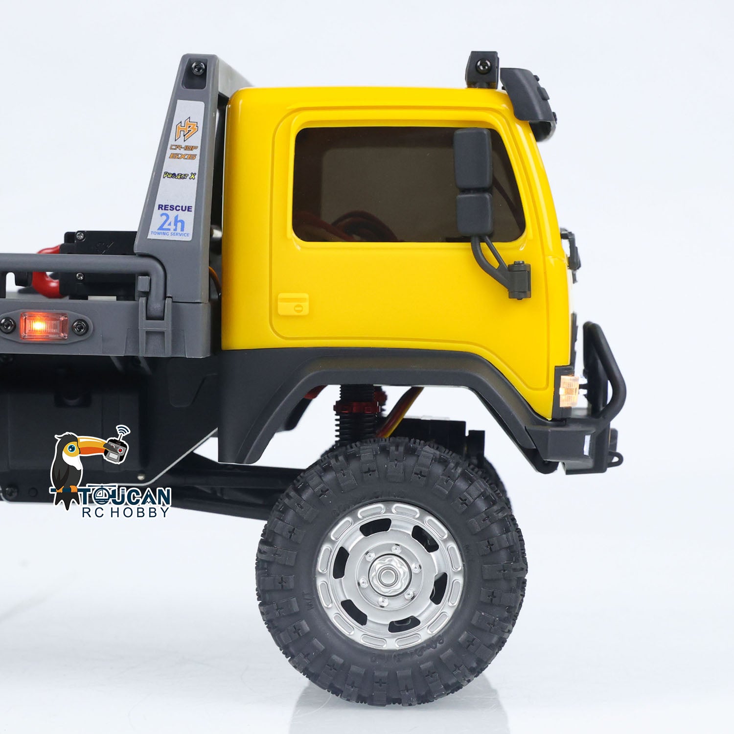 1/18 Scale CR18P 6WD RC Rock Crawler - Remote Control Off-Road Truck with 2-Speed Transmission & LED Lights | Fast Free Shipping RTR Flatbed Trailer | Perfect for Trail Adventures, Backyard Crawling & Off-Road Racing