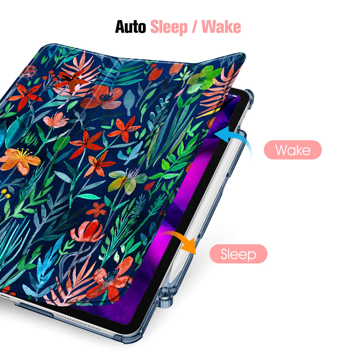 CaseBot SlimShell Ultra Thin Lightweight Translucent Frosted Hard Back Case Cover for iPad Pro 12.9