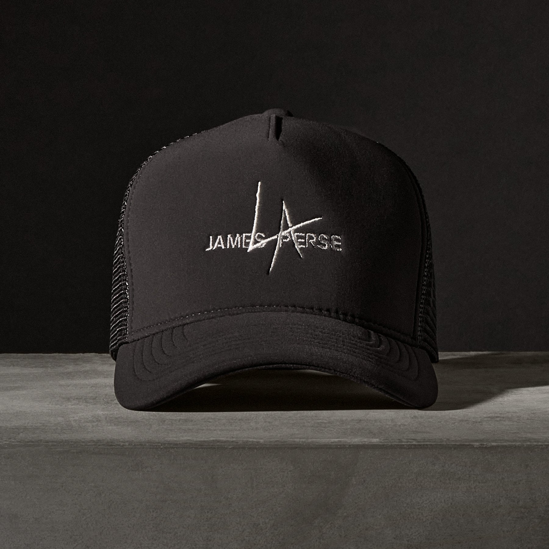 JP x LA Vintage Trucker Hat - Black Snapback Baseball Cap for Men & Women - Perfect for Outdoor Activities, Sports, and Casual Streetwear Fashion