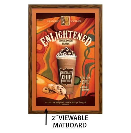 Premium 20x28 Designer Wood Snap Frames for Posters - 2 Wide Matboard Included - Perfect for Art Displays, Home Decor & Office Presentations