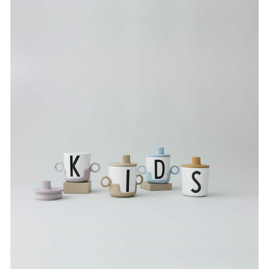 Design Letters Sippy Cup Lids for Melamine Cups - BPA Free Baby & Toddler Drink Lids | Durable, Dishwasher Safe & Food Safe | Perfect for Daycare, Travel & Home Use | Designed in Denmark