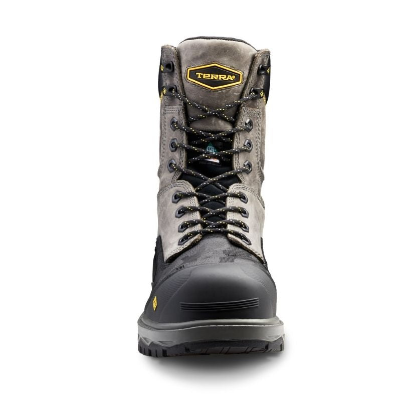 Terra Gantry Men's 8 Composite Toe Work Safety Boots CSA Certified TR0A4NRQGYX - Grey - Durable & Comfortable for Construction, Warehouse & Industrial Work