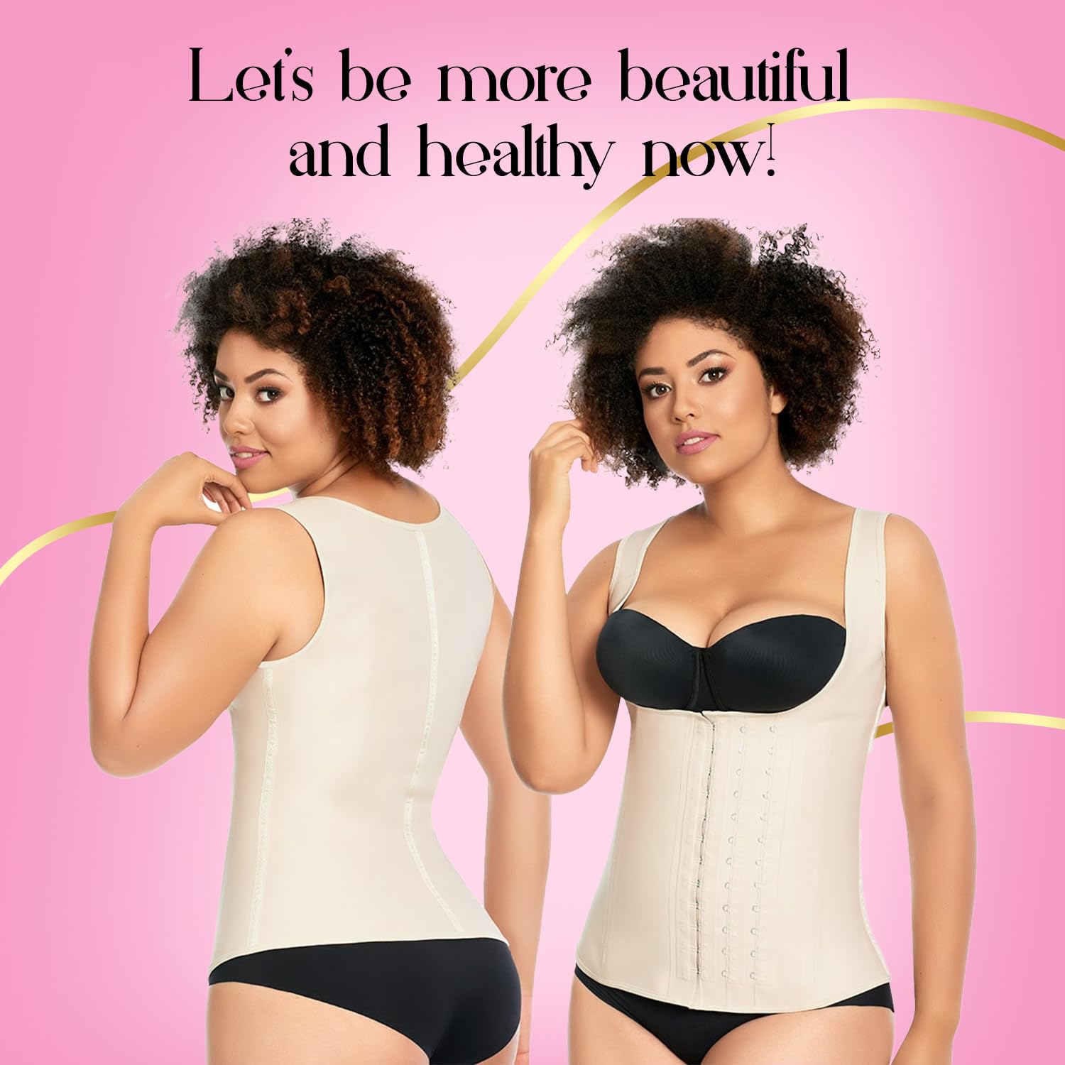 Women's Latex Waist Trainer Vest - Hourglass Figure Corset for Body Shaping & Slimming | Perfect for Tummy Control, Postpartum Recovery & Workout Support