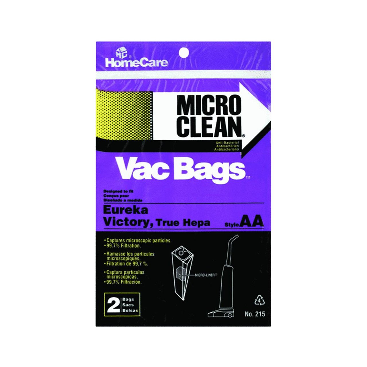 Microclean Vacuum Cleaner Bags - Premium HEPA Filter Replacement Bags for Dust & Allergies | Compatible with Most Vacuum Models | Ideal for Home, Office & Pet Hair Cleaning