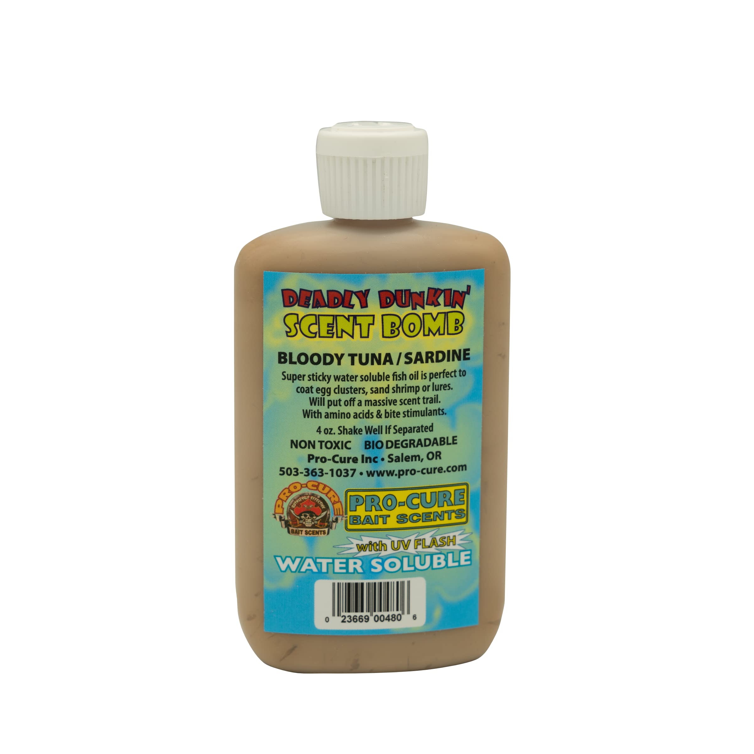 Pro-Cure Deadly Dunkin' Bloody Tuna & Sardine Scent Bomb - 4oz Fishing Lure Attractant for Saltwater & Freshwater - Ideal for Bass, Trout & Salmon Fishing