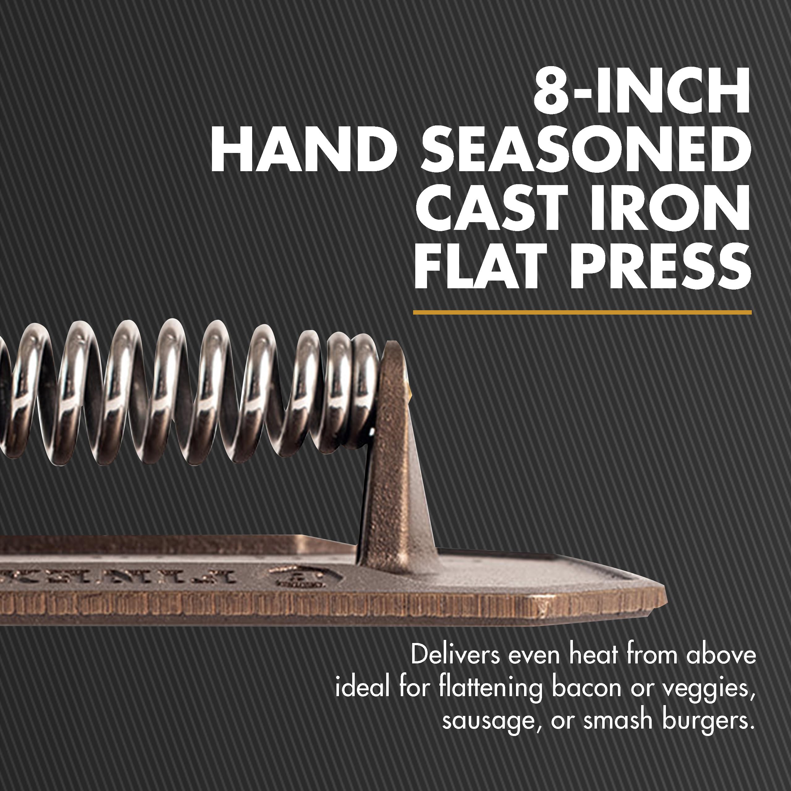 FINEX 8 Inch Flat Press Iron for Clothes - Professional Steam Iron for Home & Travel, Perfect for Shirts, Pants & Delicate Fabrics